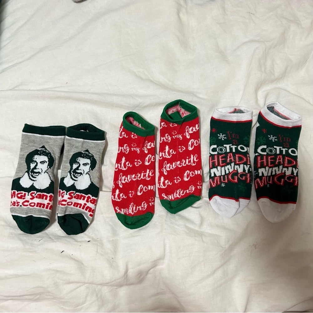 Elf socks, 3 pairs